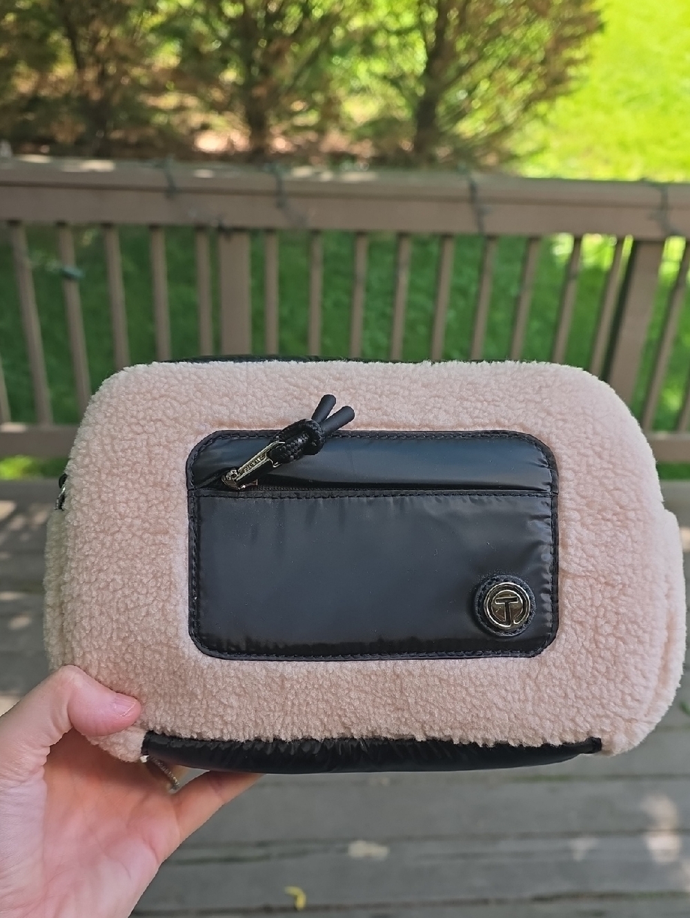 Talbots Cream Sherpa Purse